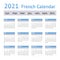 2021 French European Calendar. Weeks start on Monday