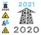 2021 Future Road Icon Mosaic with Coronavirus Elements