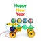 2021 Greeting Card.The machine from child capsular electric constructor