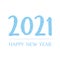 2021 happy new year, blue dotted numbers greeting card