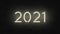 2021 Happy New Year flickering neon symbol
