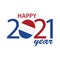 2021 Happy New Year Vector. Netherlands flag. Designs for posters, backgrounds, cards, banners, stickers, etc