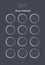 2021 moon phases calendar vector on dark grey