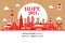 2021 New year greeting card template illustration / Hope Tokyo