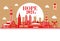 2021 New year greeting card template illustration / Hope Tokyo