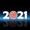 2021 target. 2021 year. New Year. Desires. Objectives. Darts, game.
