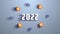 From 2021 to 2022 Bitcoin Crypto Mining Logo transaction, 2022 Bitcoin Crypto sign animation, 2022 animation with Crypto Bitcoin