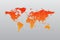2021 World map infographic symbol. International illustration vector sign. Orange gradient global element for business,