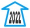 2022 Ahead Arrow Vector Flat Icon