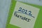 2022 Features write on sticky notes isolated on Wooden Table