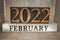 2022 February typography  in letterpress wood type