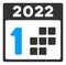 2022 First Day Vector Flat Icon