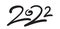 2022 Hand Drawn Vector Numbers, Sketch Calendar Design