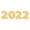 2022 Happy new year celebration with yellow text effect, yellow text effect, beautiful yellow shade, 2022, number, Happy new Year