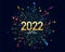 2022 happy new year confetti burst celebration party flyer background