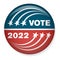 2022 Midterm Elections Design w Red White and Blue Vote Icon