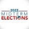 2022 Midterm Elections Design w Red White and Blue Vote Icon