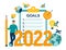 2022 New Year Goals Checklist. Future Goal And Plans. List For Upcoming New Year Making Yearly Planning For 2022. Business