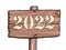 2022 new year inscription numbers, wooden plaque retro vintage