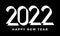 2022 number simple bold design new year