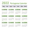 2022 Portuguese European Calendar. Weeks start on Monday