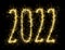 2022 sparkling burning golden numbers