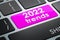 2022 trends button on keyboard, 3D rendering