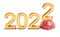 2022 is the year of the coronavirus. Digit 2022 with viruses