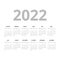 2022 Year Small Calendars