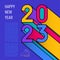 2023 colorful Happy New Year poster. Design typography logo 2023 for celebration and season decoration, banner, cover, card,