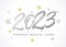 2023 Frohes Neues Jahr silver logo text design and stars