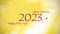 2023 Happy New Year Text on Yellow Shadow Leaves Background