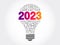 2023 health goals bulb word cloud, health concept background