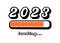 2023 New Year loading bar. New Year's eve design with progress bar. Isolated on white background. Vector.
