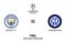 2023 UEFA Champions League final football match - Manchester City FC vs Inter Milan.