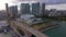 2024 aerial drone video Kaseya Center Downtown Miami