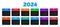 2024 colorful Calendar Desktop Planner Template set. Corporate business wall or desk simple Planner 2024