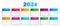 2024 colorful Calendar Desktop Planner Template set. Corporate business wall or desk simple Planner 2024