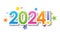 2024! colorful typography banner