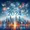 2024: Futuristic Cityscape of Optimism and Progress