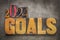 2024 goals - New Year resolutions and goal setting concept - word abstract in wood type blocks against grunge