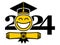 2024 graduate smile emoticon