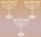 2024 Hanukkah Menorah vintage pattern textile texture Hanukkiah Chanukah