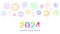 2024 Happy New Year fireworks celebration New Year\\\'s card vector white background material
