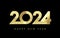 2024 Happy New Year golden luxury card