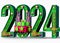 2024 Happy New Year, Merry Christmas. Computer graphics,2024