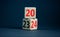 2024 happy new year symbol. Wooden cubes with number 2024. Beautiful grey table grey background, copy space. Business and 2024