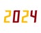 2024 New Year Holiday Abstract Maroon And Yellow Graphic Design