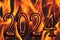 2024 new year numbers flame fire background