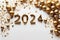 2024 New Year\\\'s Bash: Gold Foil Balloons & Confetti